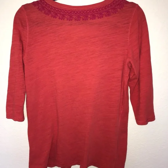 Lucky Brand cotton knit peasant top - Picture 2 of 2